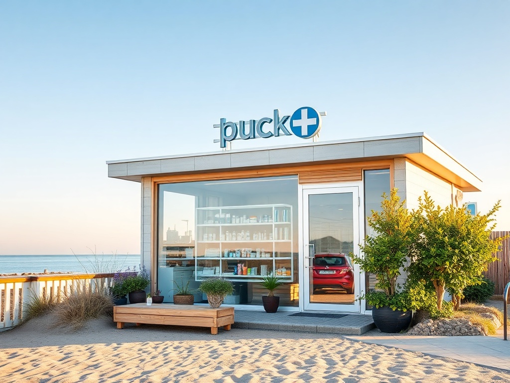 Lekarz kardiolog w pracy, symbol opieki zdrowotnej i kolejek do lekarza w Pucku