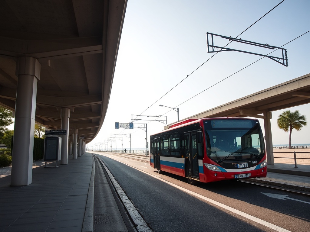 Nowoczesny dworzec autobusowy PKS w Pucku, symbol rozwoju transportu i turystyki rowerowej w regionie.